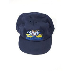 Miller‎ Genuine Draft USA Trucker Snapback Hat Cap Blue